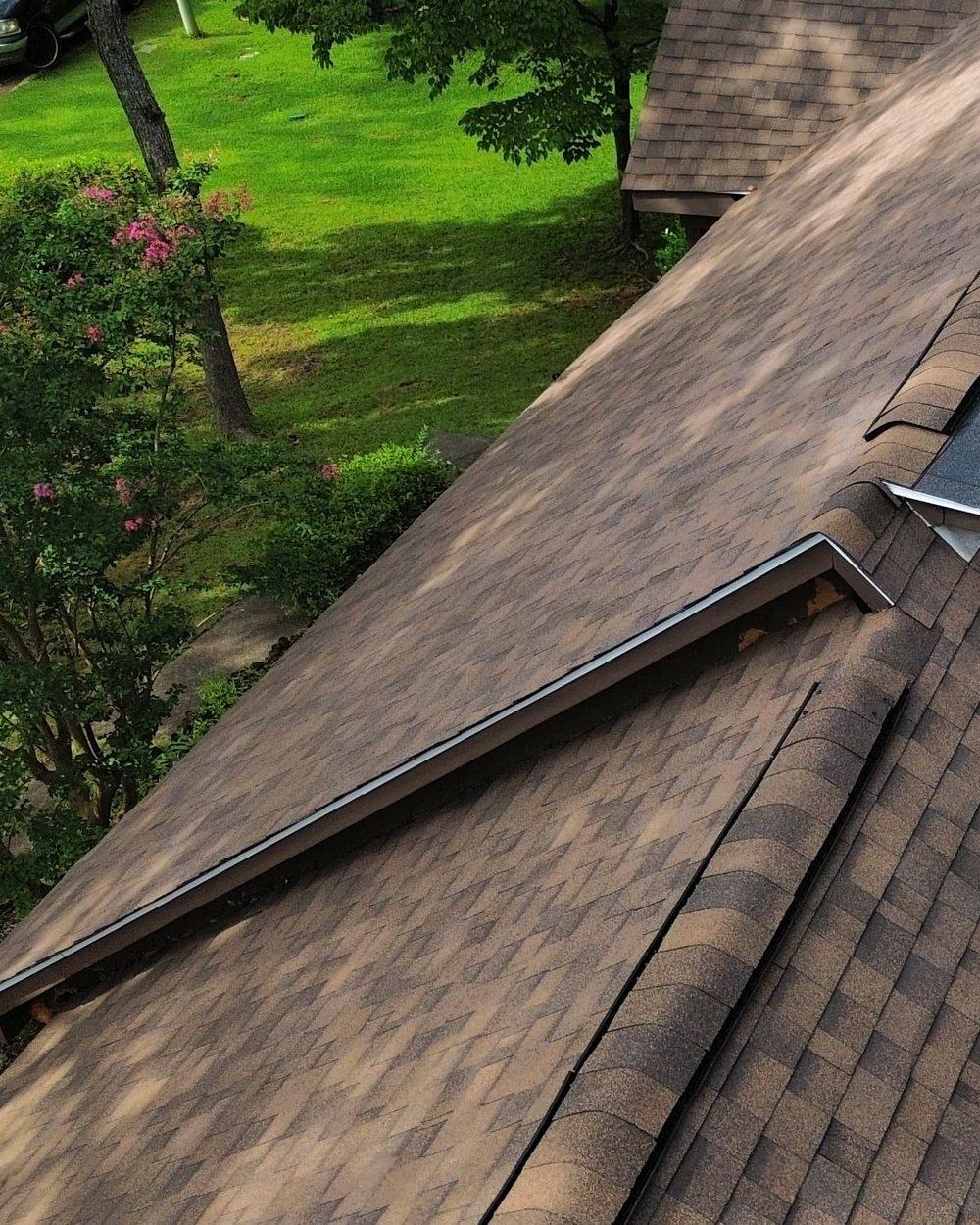 Architectural shingles on a completed Response Roofing roof in South Carolina.
